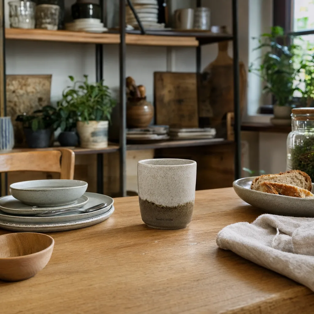 Hand-thrown glazed stoneware made in the Morvan