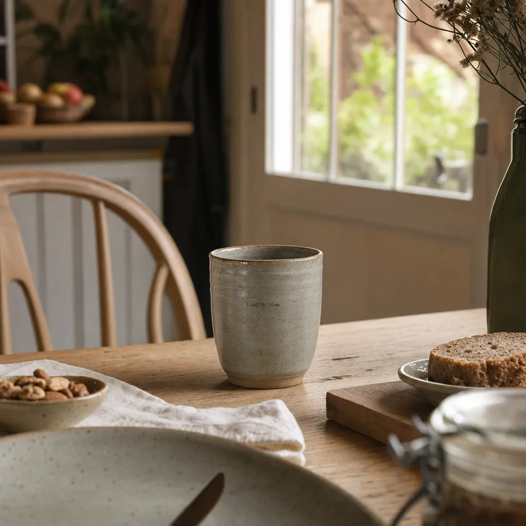 Hand-thrown glazed stoneware placed among everyday dishes in an open dishwasher